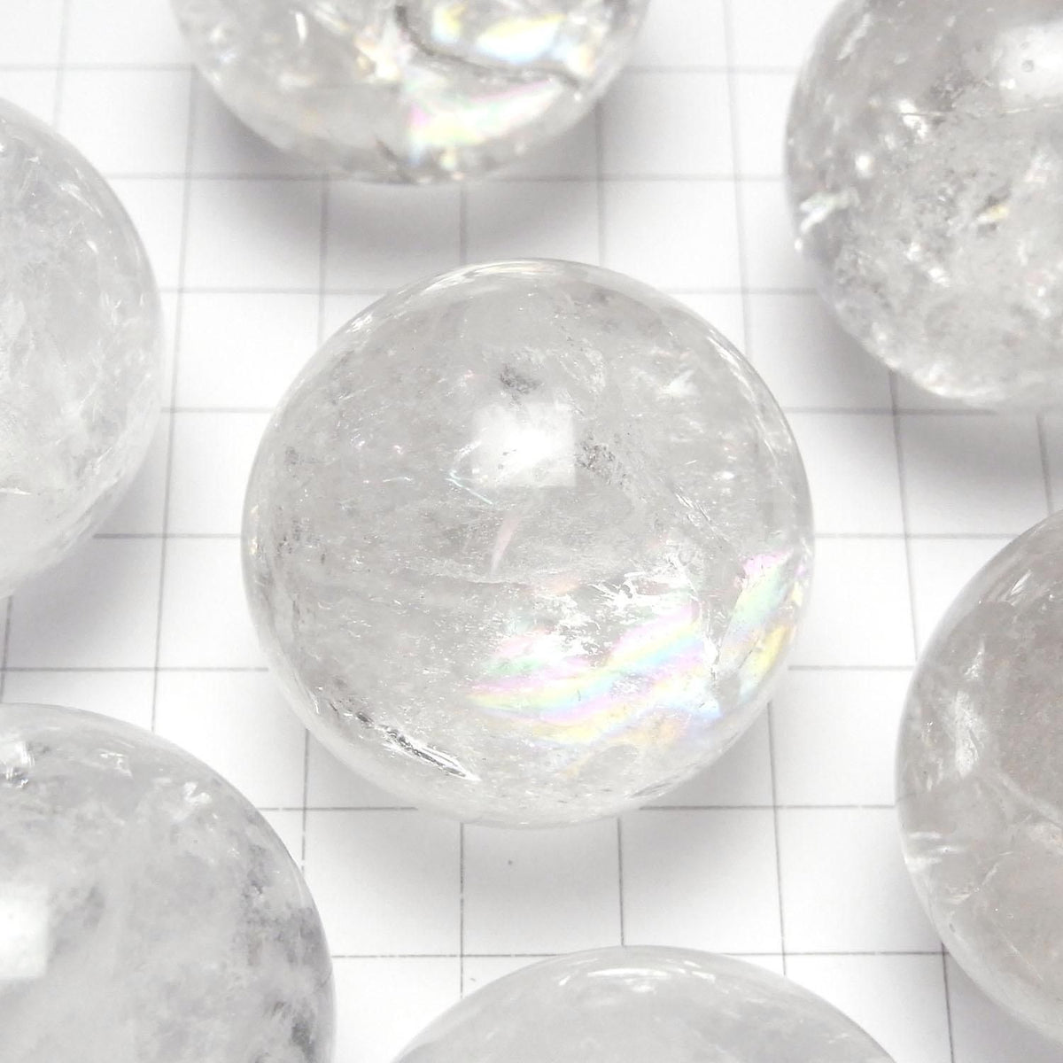 Iris Quartz (Rainbow Quartz) AA+ Sphere, Round 35mm-38mm 1pc