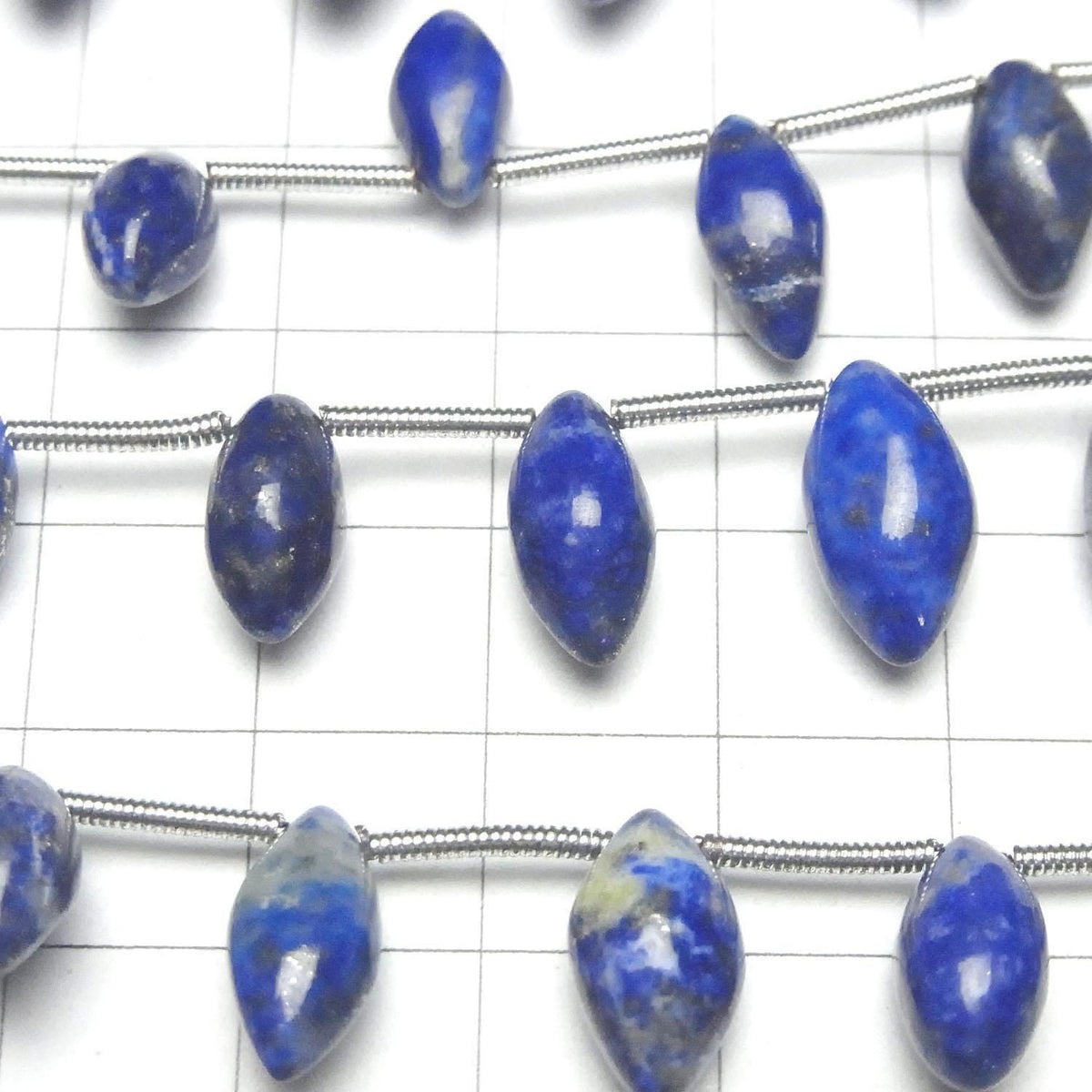 Lapislazuli AA+ Marquise Rice (Smooth) 1strand beads (14pcs )