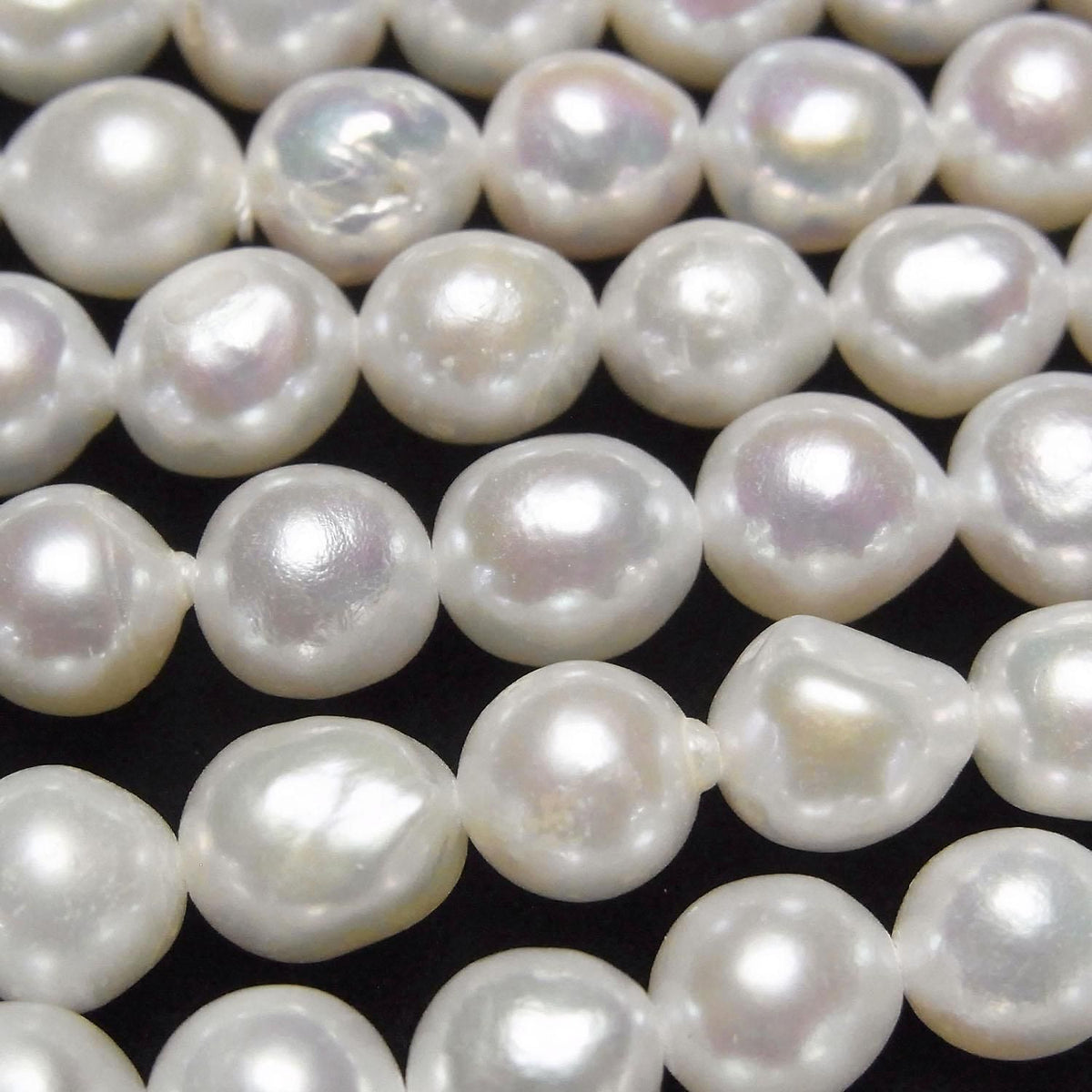 Fresh Water Pearl AA+ Rice - Natural Drop 6-7mm White 1strand beads (approx. 15 inch/37 cm)