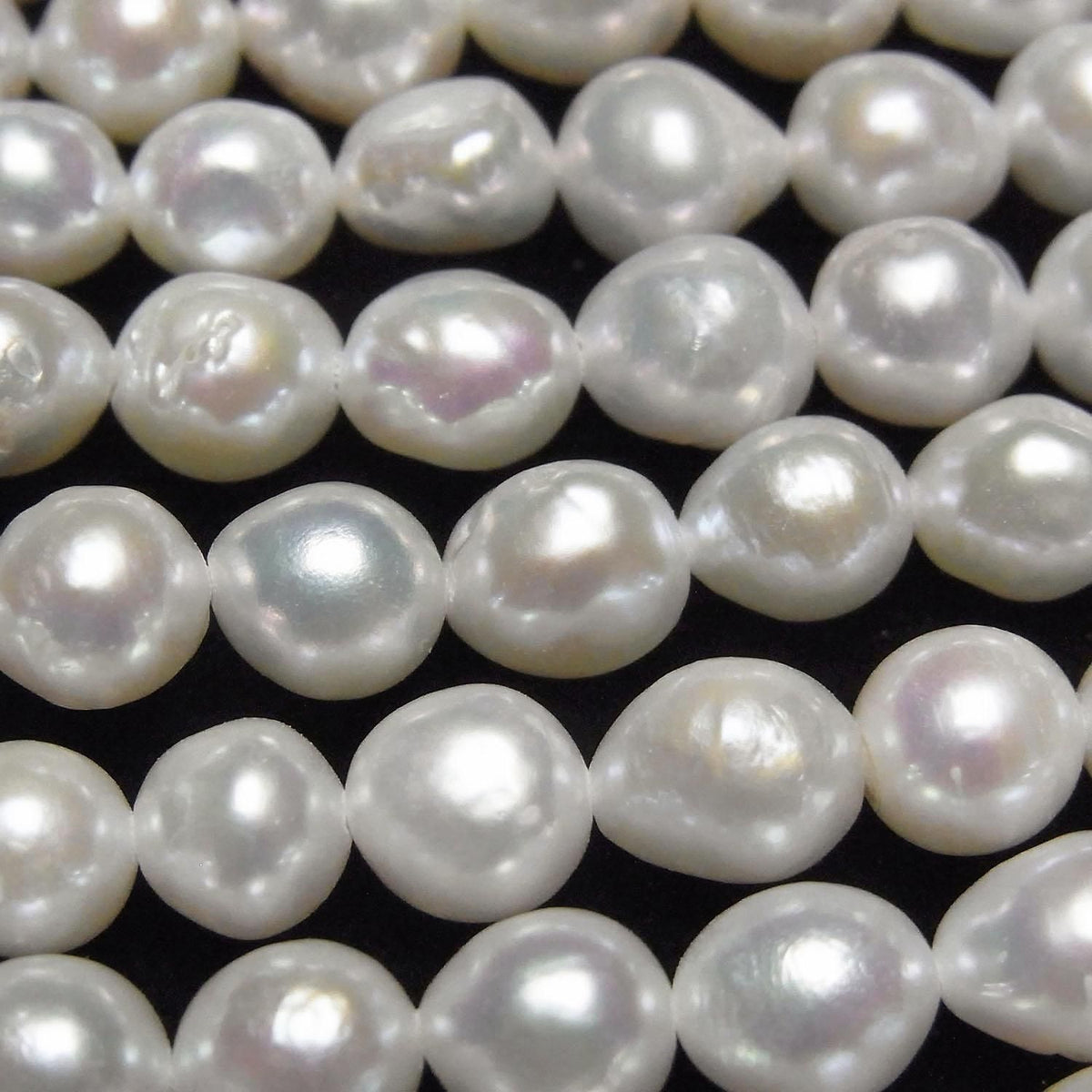 Fresh Water Pearl AA+ Rice - Natural Drop 6-7mm White 1strand beads (approx. 15 inch/37 cm)