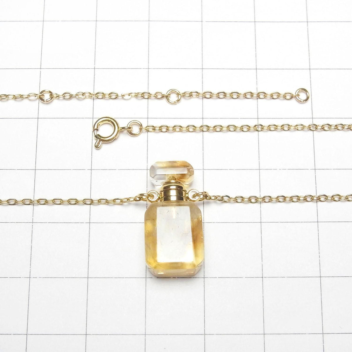 Phantom Citrine AAA Bottle Necklace Rectangle 20x10mm 1strand beads (approx. 20inch/50cm)