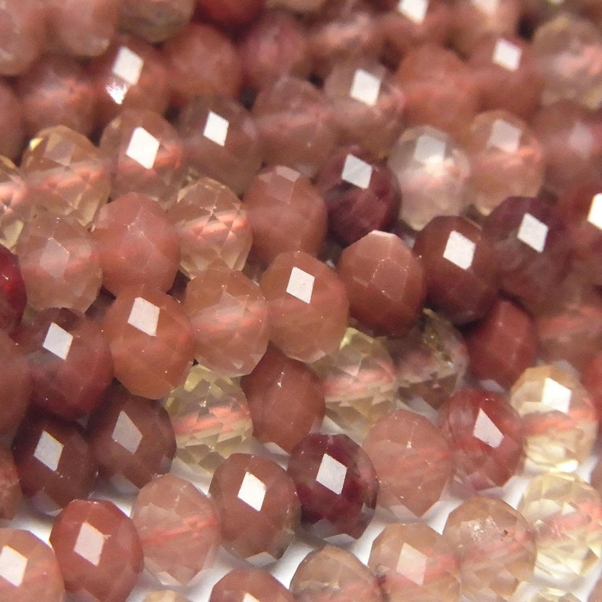 Andesine AA++ Faceted Button Rondelle 6x6x4mm half or 1strand beads (aprx.15inch/36cm)High Quality!