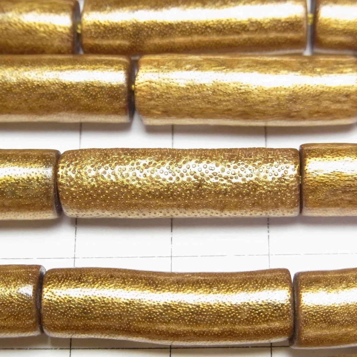Golden Coral Tube 25x8x8mm half or 1strand beads (approx. 14inch/34cm)
