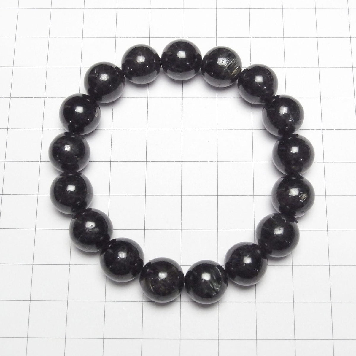 Nuummite Round 12mm 1strand beads (Bracelet)
