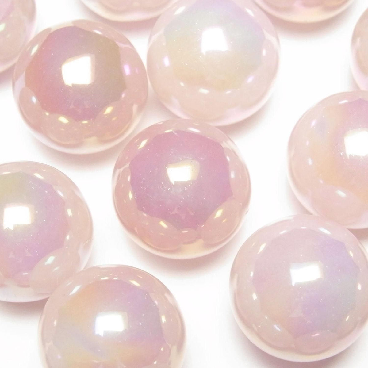 Flash Rose Quartz Sphere, Round 20mm 2pcs