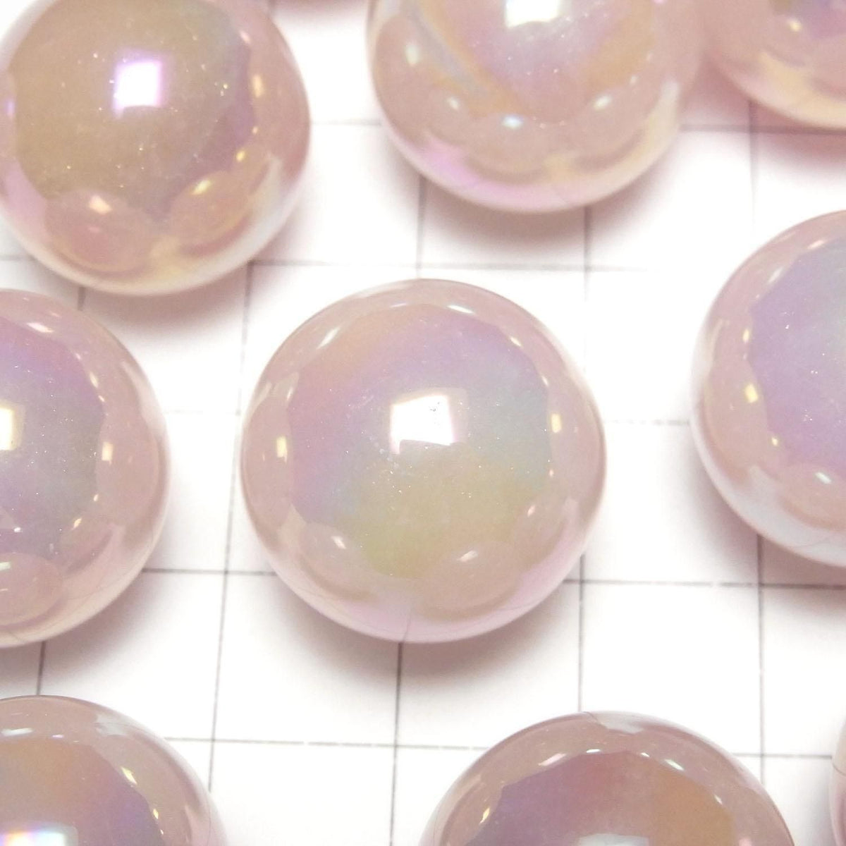 Flash Rose Quartz Sphere, Round 20mm 2pcs