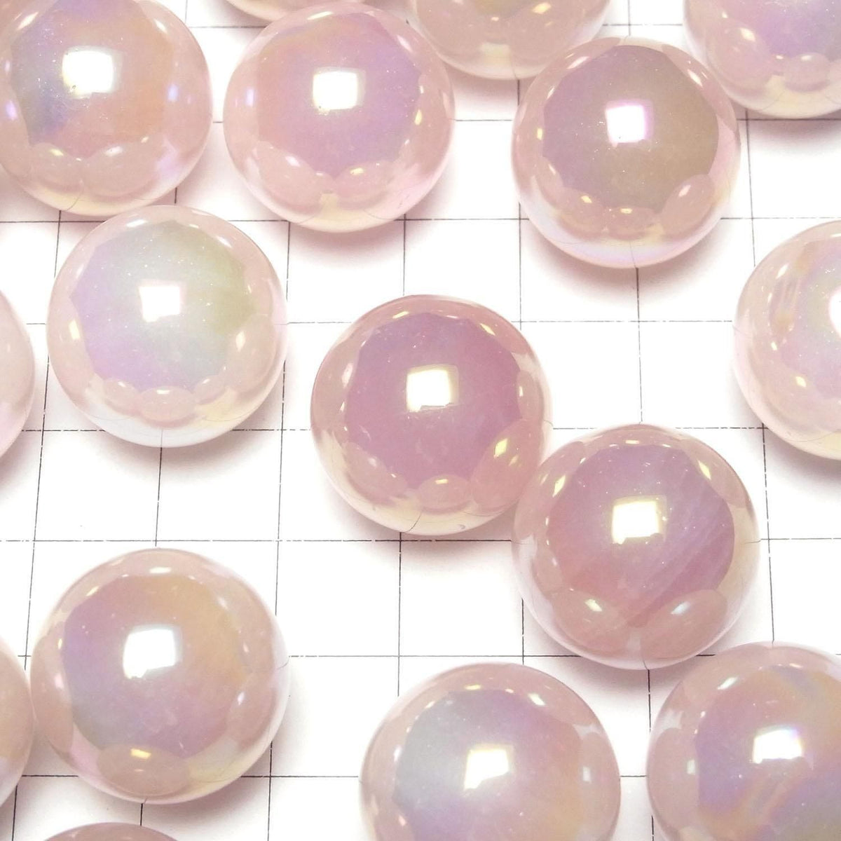 Flash Rose Quartz Sphere, Round 20mm 2pcs