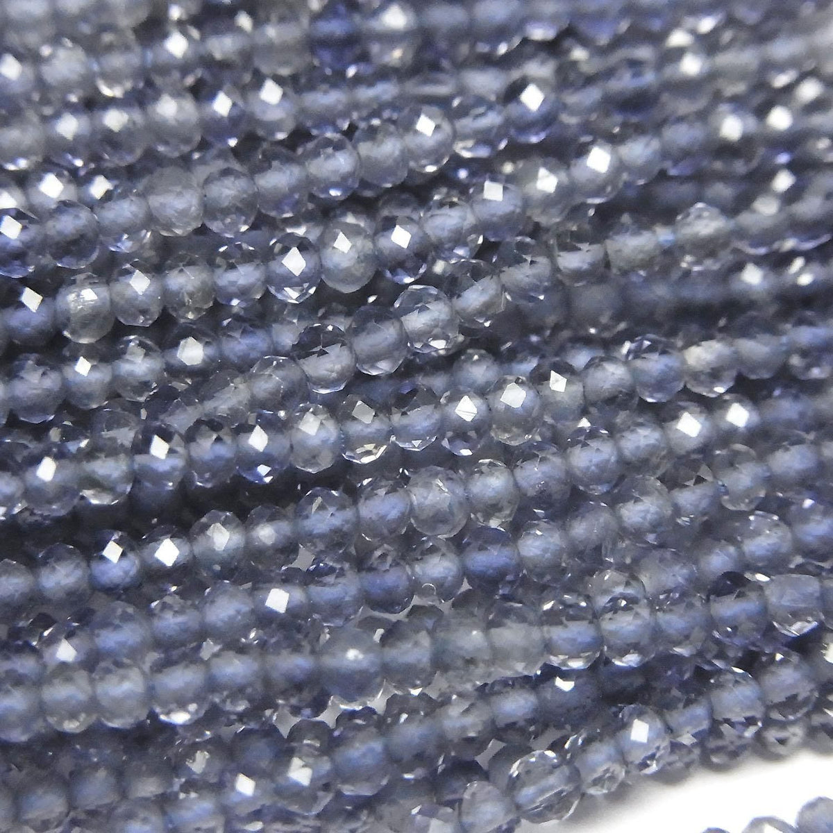 High Quality Iolite AAA Semi-Faceted Round 2mm 1strand beads (aprx.13inch/31cm)High Quality!