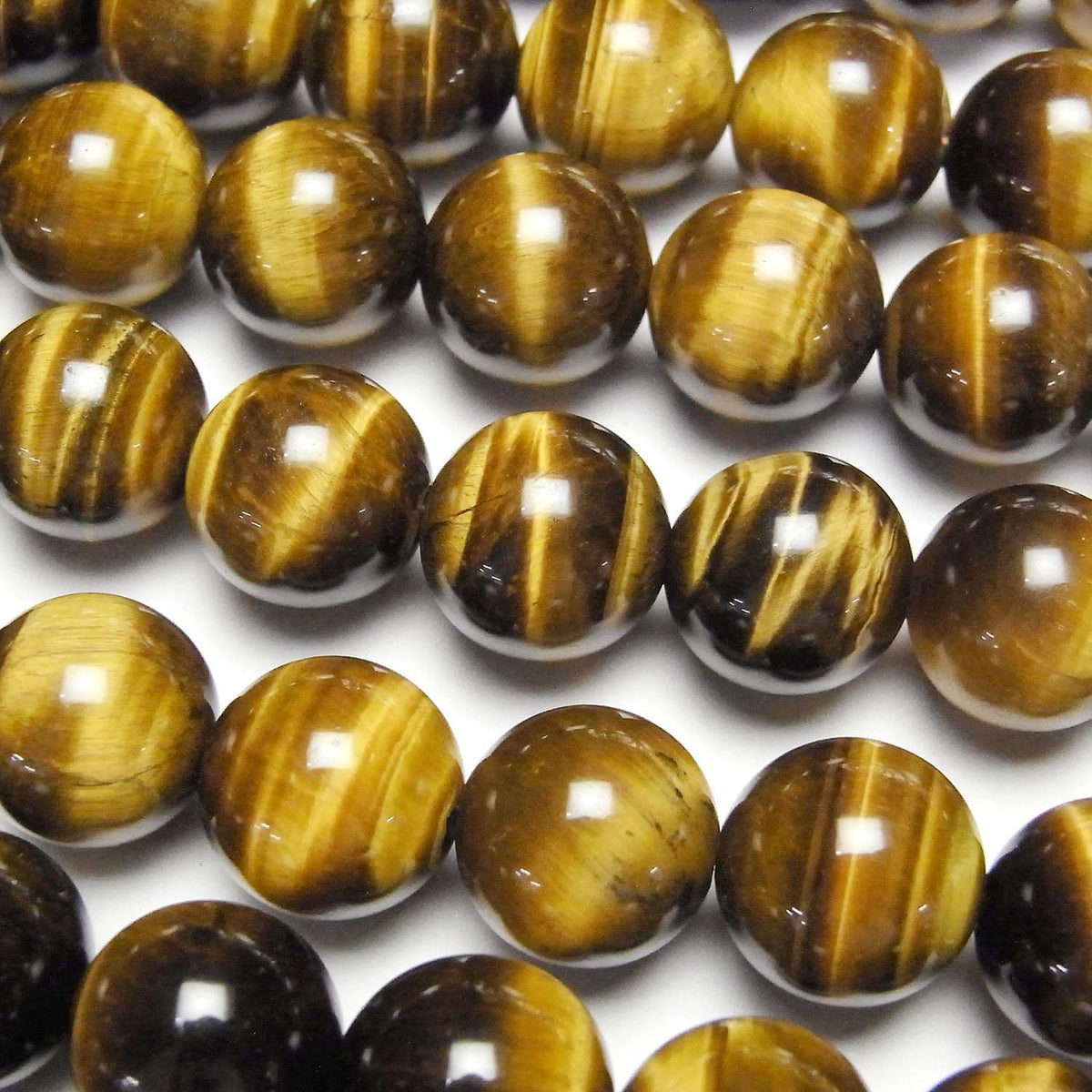 Yellow Tiger's Eye AAA- Round 12mm half or 1strand beads (approx. 15 inches/36 cm)