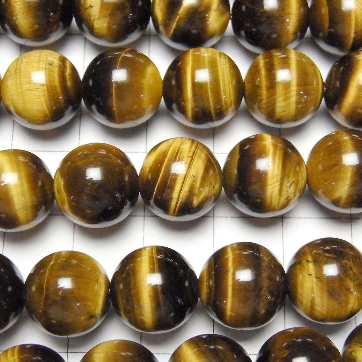 Yellow Tiger's Eye AAA- Round 12mm half or 1strand beads (approx. 15 inches/36 cm)