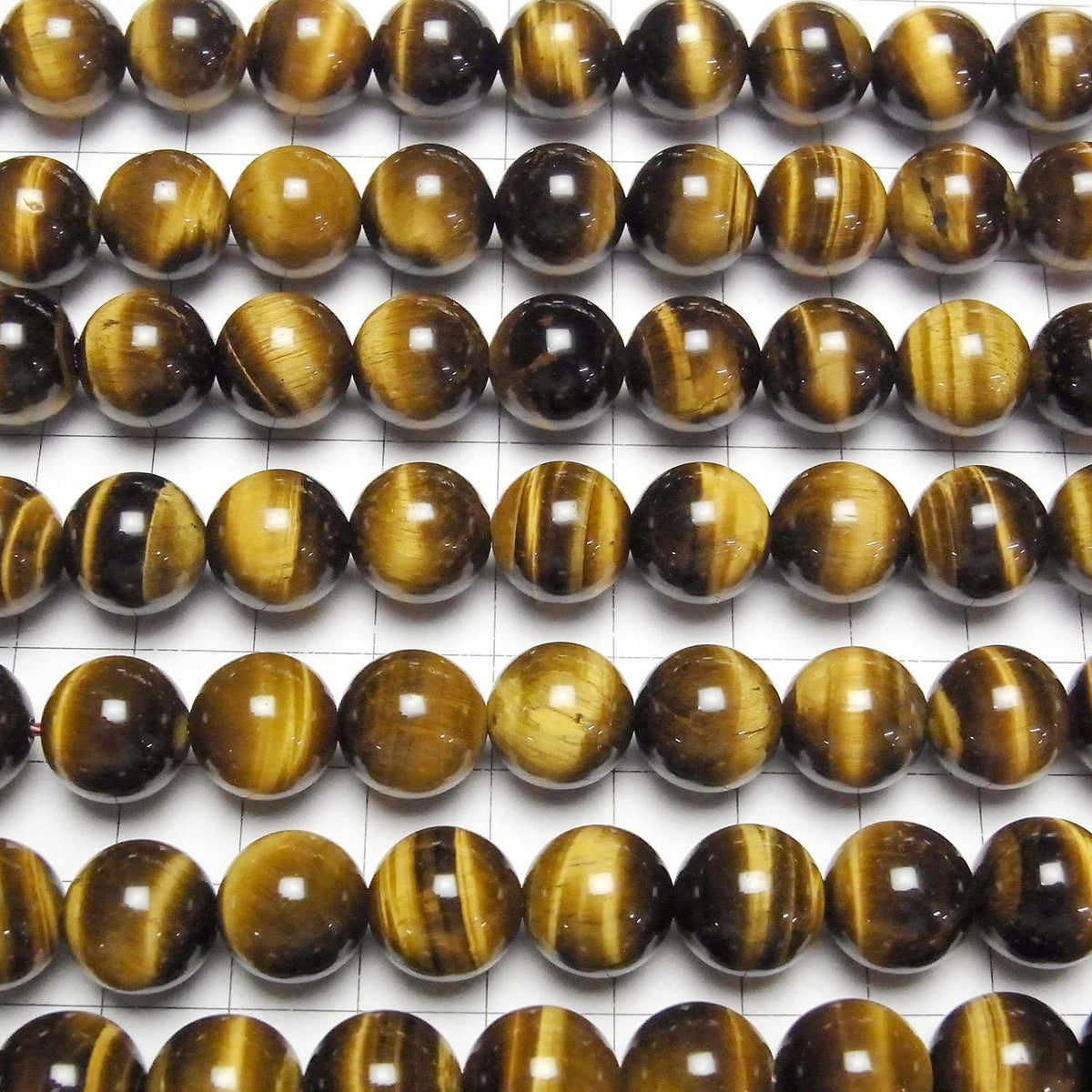 Yellow Tiger's Eye AAA- Round 12mm half or 1strand beads (approx. 15 inches/36 cm)