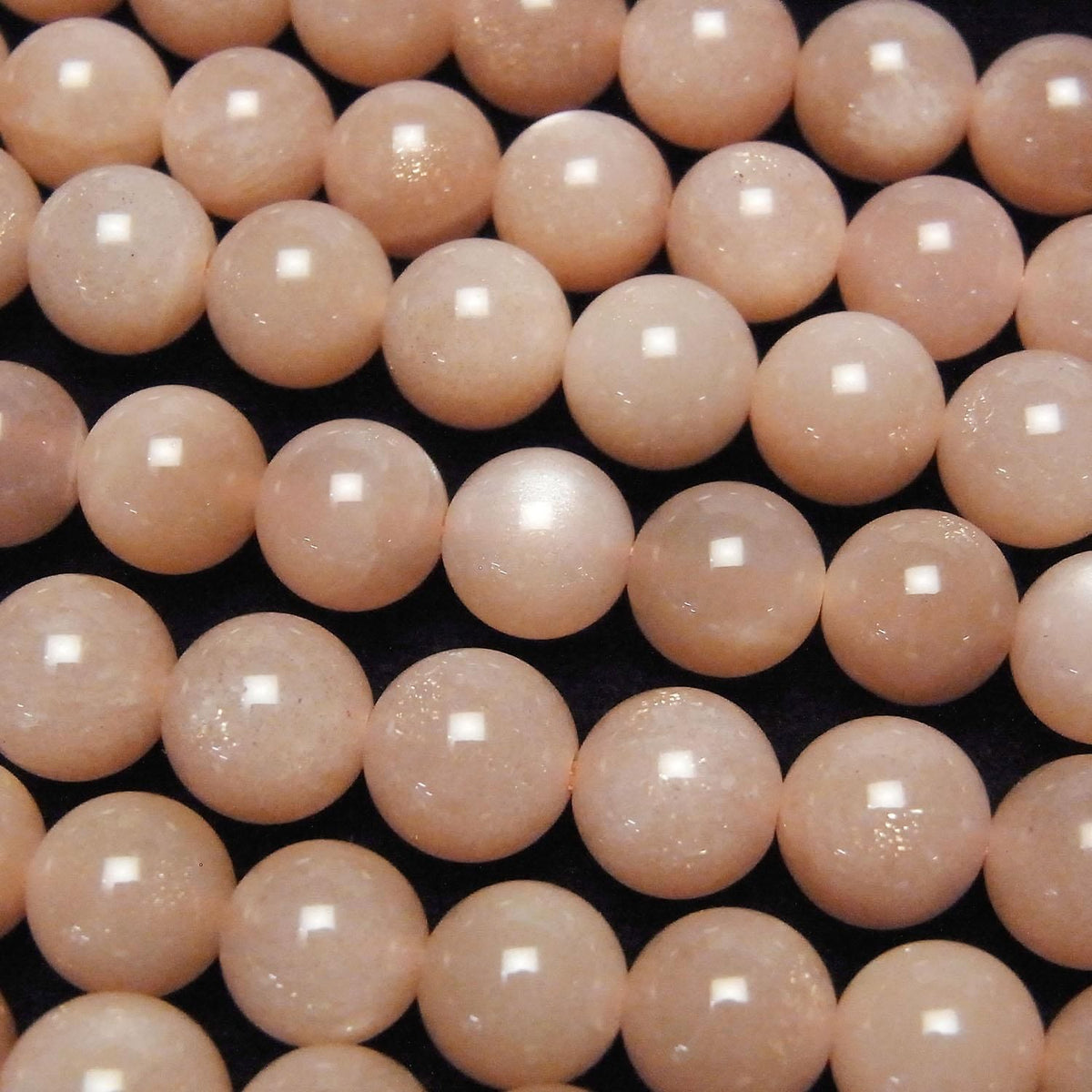 Orange Moonstone AAA- Round 8mm half or 1strand beads (approx. 15 inches/36 cm)