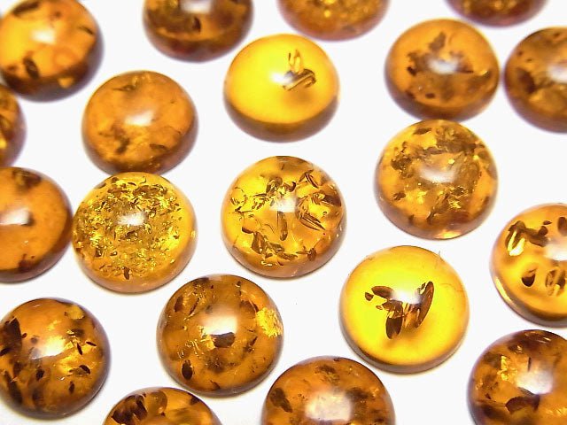 裂紋波羅的海琥珀圓形蛋面 8x8mm 3顆
