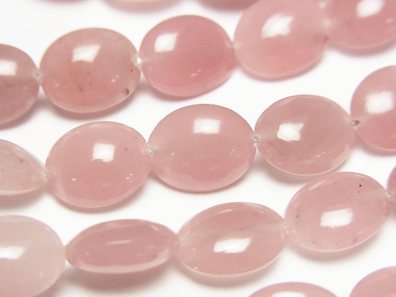 Guava Quartz AAA- Oval 10x8mm half or 1strand beads (aprx.7inch/18cm)