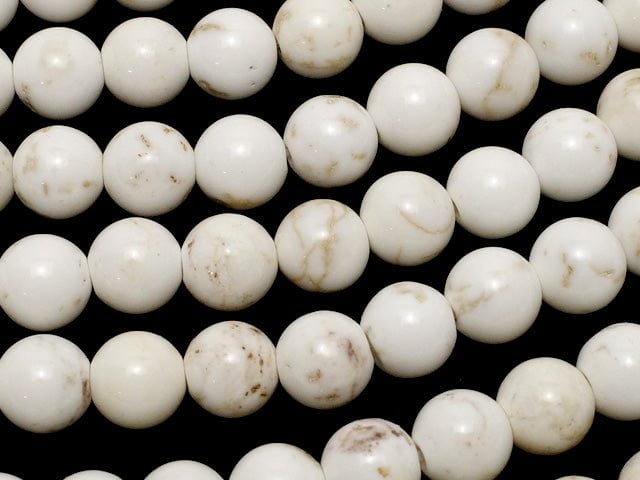 Magnesite Round 6mm 1strand beads (aprx.15inch/37cm)