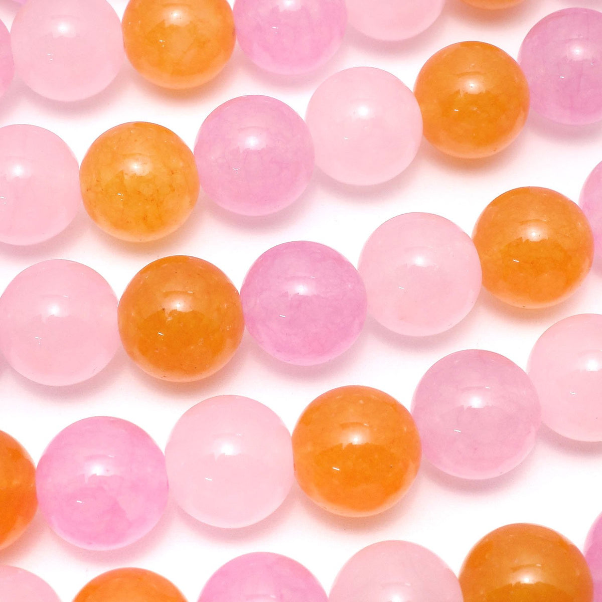 Multi Color Jade Round 10mm 1strand beads (aprx.14inch / 35cm)