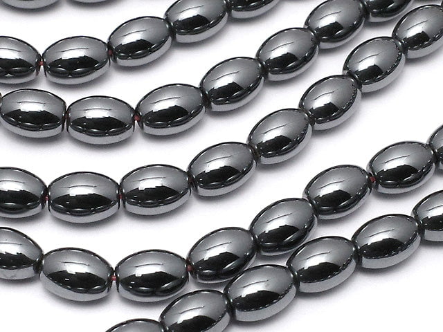 Hematite Rice 6x4mm x4mm 1strand beads (aprx.15inch/36cm)