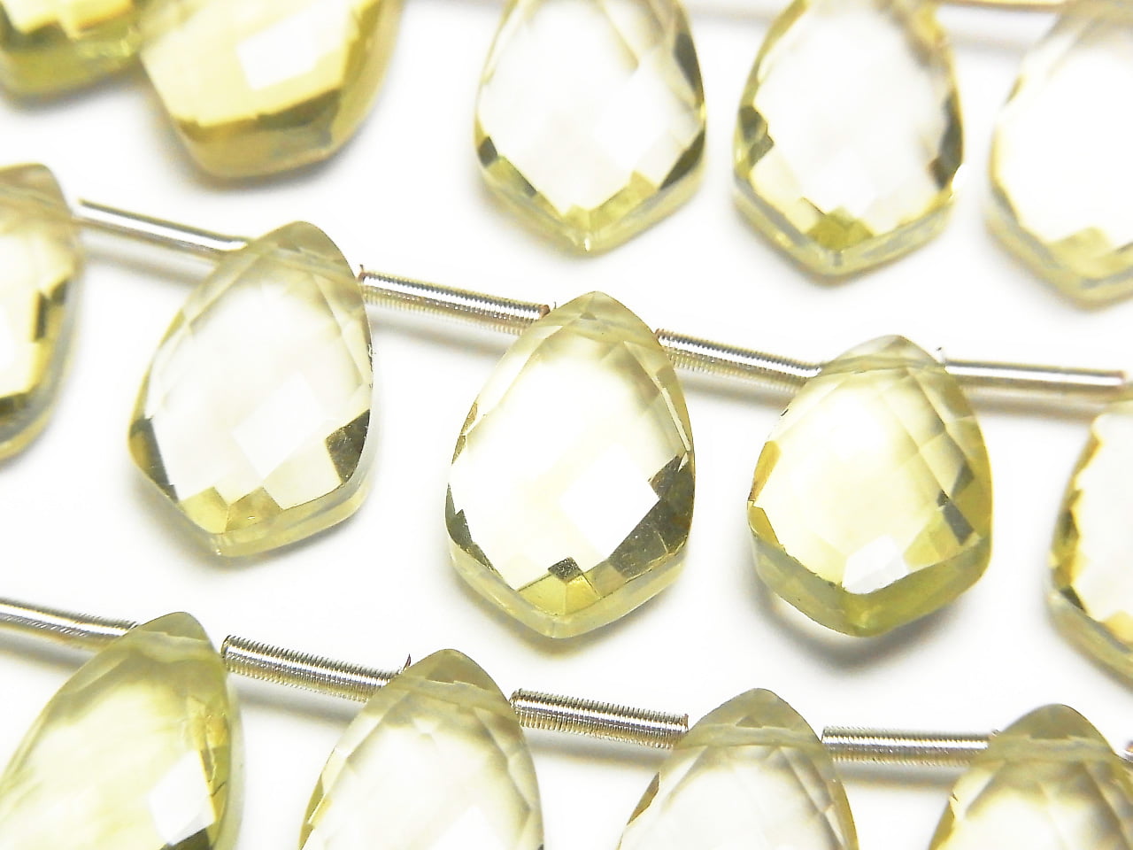High Quality Lemon Quartz AAA Deformation Faceted Marquise 12x8mm half or 1strand beads (18pcs)