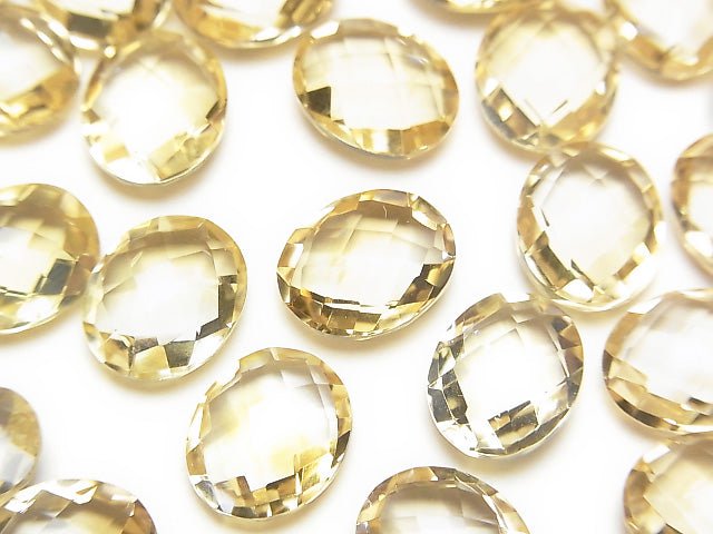 Hochwertiger Citrin AAA Ungebohrt Facettiert Oval 11x9x5mm 4Stücke
