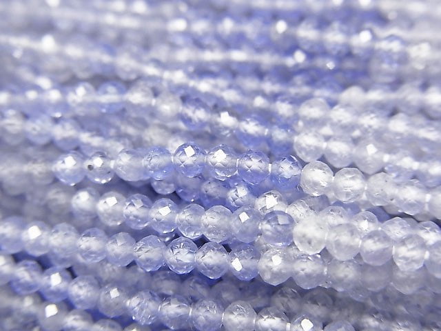 High Quality! Tanzanite AAA Semi-Faceted Round 2mm half or 1strand beads (aprx.12inch/30cm)