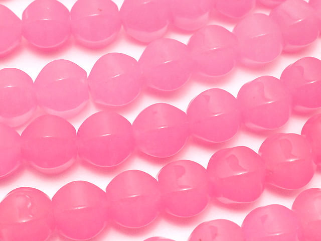 Pink Jade 6Faceted 8mm 1strand beads (aprx.15inch / 38cm)