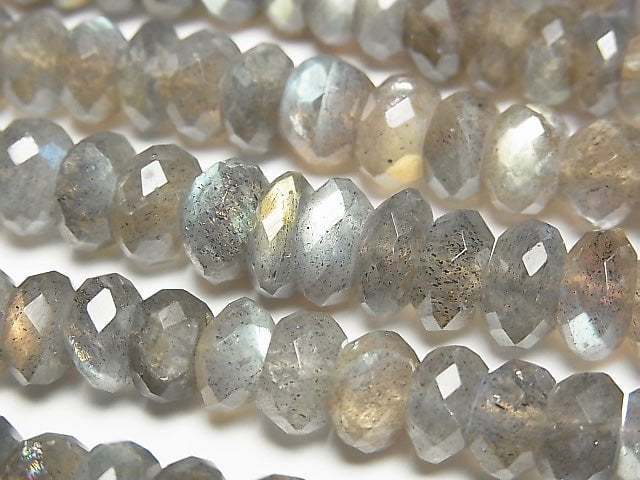 Hochwertiger Labradorit AA++ facettierte Knopf-Rondelle 9x9x5mm halb oder 1Strang Perlen (ca. 14 Zoll / 34 cm)