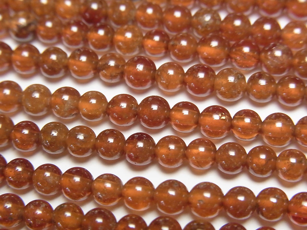 Hessonite Garnet AA Round 4mm 1strand beads (aprx.15inch/38cm)
