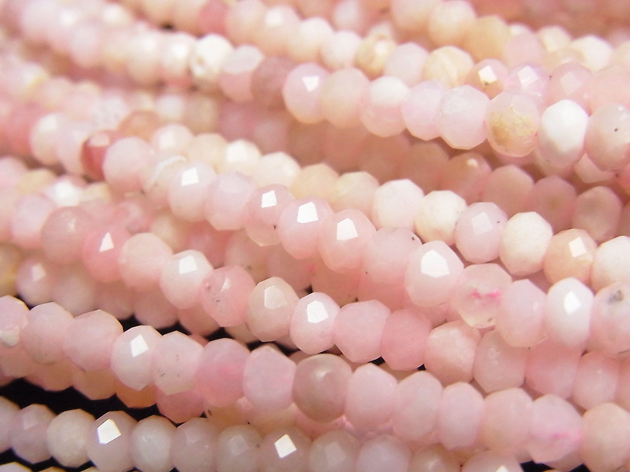High Quality! Pink Opal AA++ Faceted Button Rondelle 3x3x2mm 1strand beads (aprx.15inch/38cm)