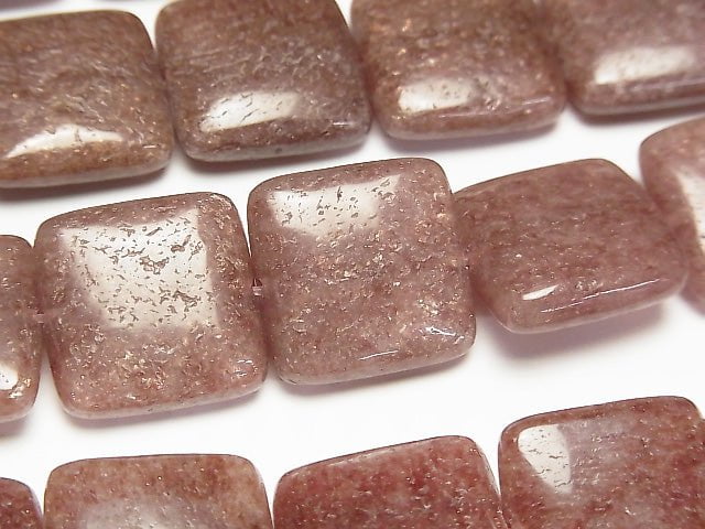Moscovite Square 18x18x6mm half or 1strand beads (aprx.15inch/38cm)