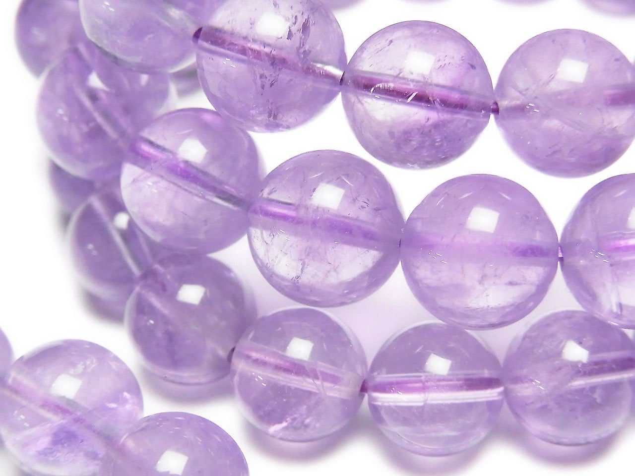 Lavender Amethyst AAA- Round 10mm Bracelet