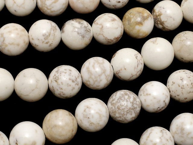 Magnesite Round 8mm 1strand beads (aprx.15inch/37cm)