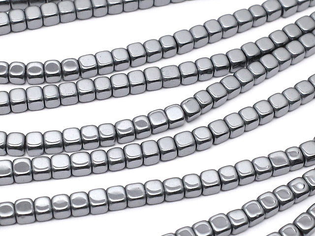 Hematite Cube 2x2mm x2mm 1strand beads (aprx.15inch/38cm)