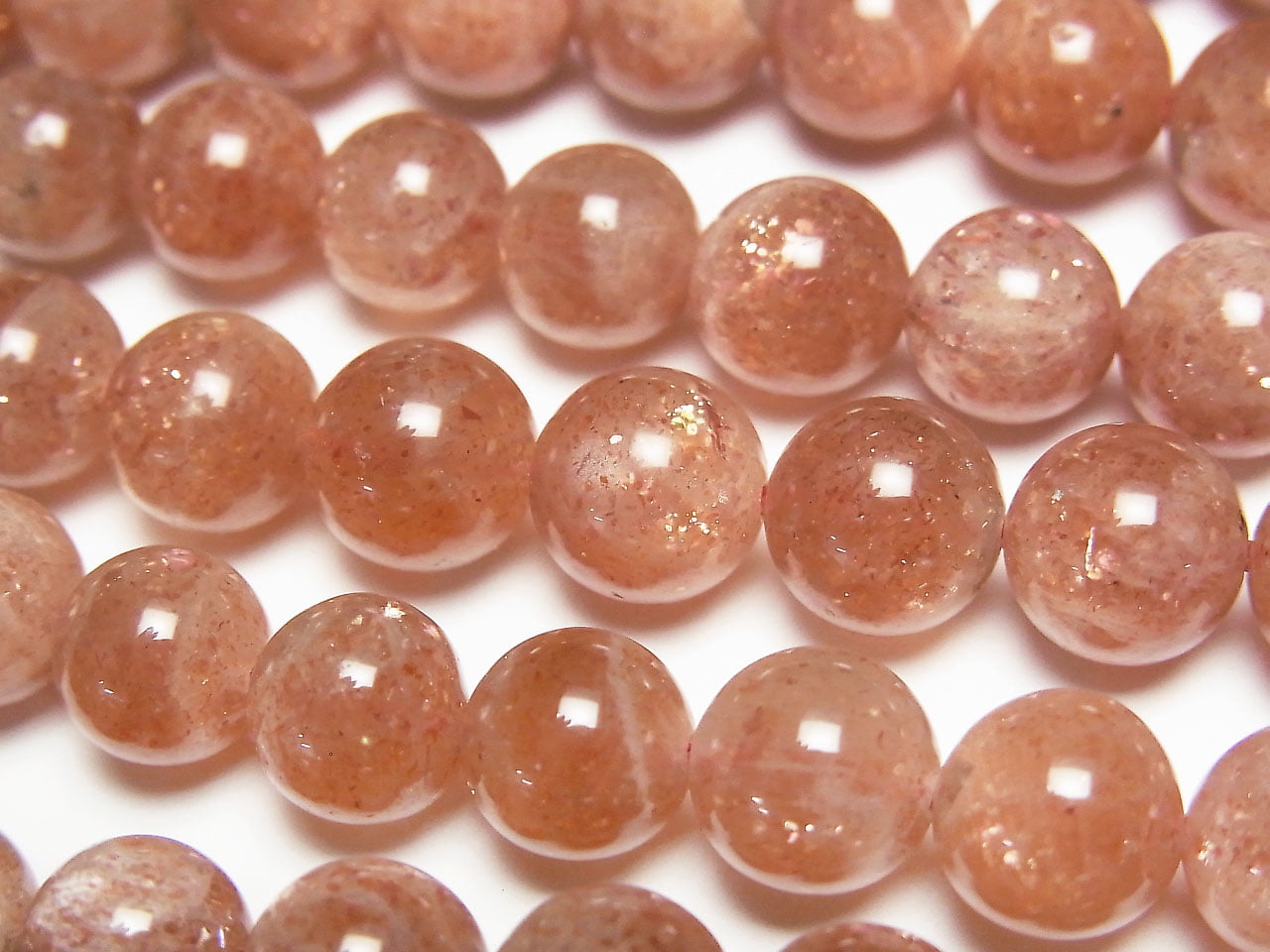 Sunstone AA++ Round 8mm half or 1strand beads (aprx.15inch/38cm)