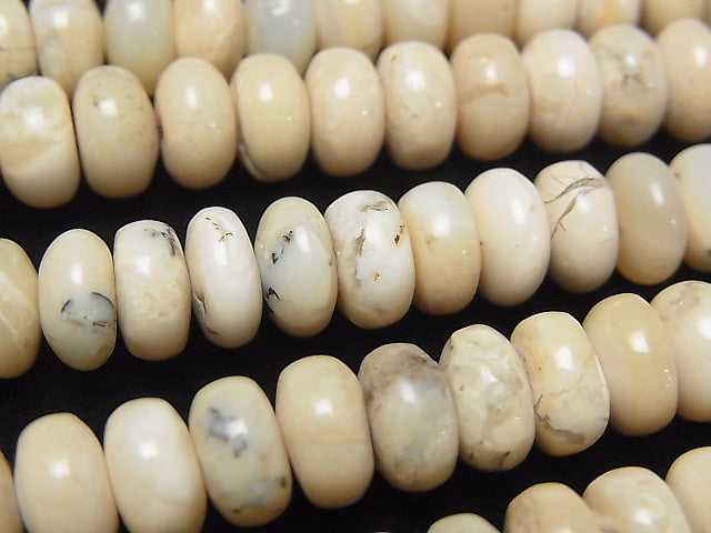 African Opal Rondelle 8x8x4mm half or 1strand beads (aprx.15inch/38cm)
