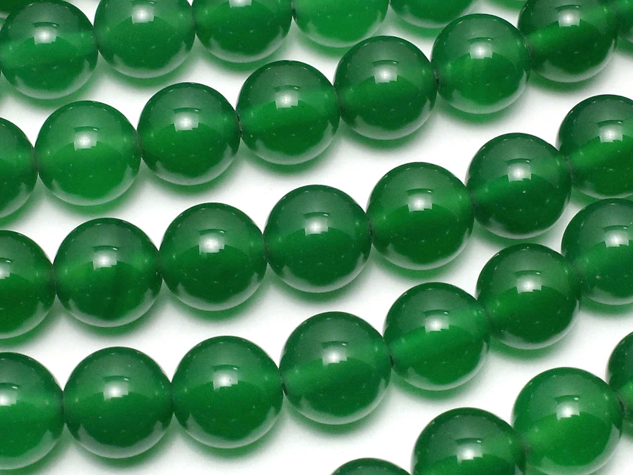 Onyx Vert AAA Rond 8mm 1 fil de perles (env. 38cm)