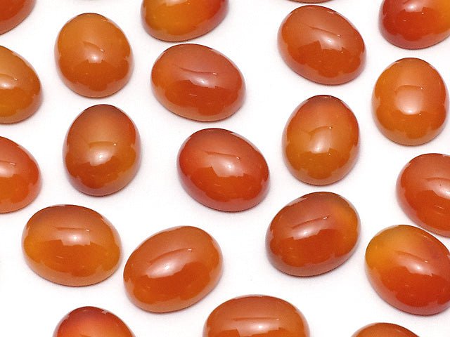 Carnelian AAA Oval Cabochon 10x8mm 5pcs