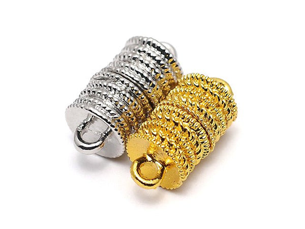 Metal Parts Magnetic Clasp with Jump Ring 18x8x8mm 2pairs