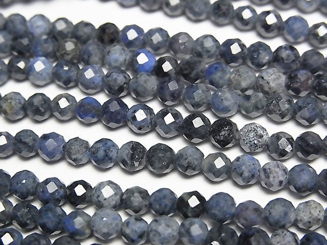 High Quality! 1strand $9.79! Dumortierite 32Faceted Round 4mm 1strand beads (aprx.15inch/37cm)
