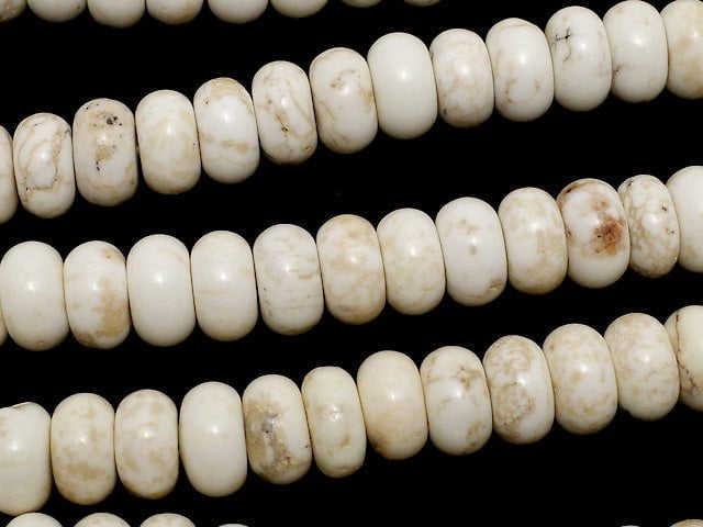 Magnesite Rondelle 8x8x4mm 1strand beads (aprx.15inch/37cm)