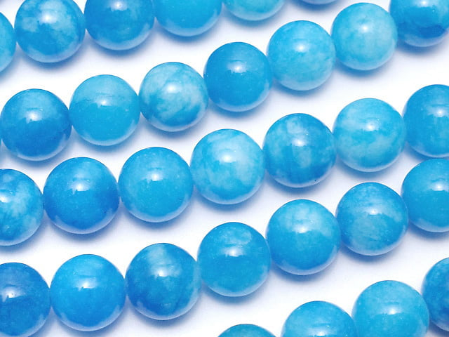 Blue Jade Round 8mm 1strand beads (aprx.15inch / 36cm)