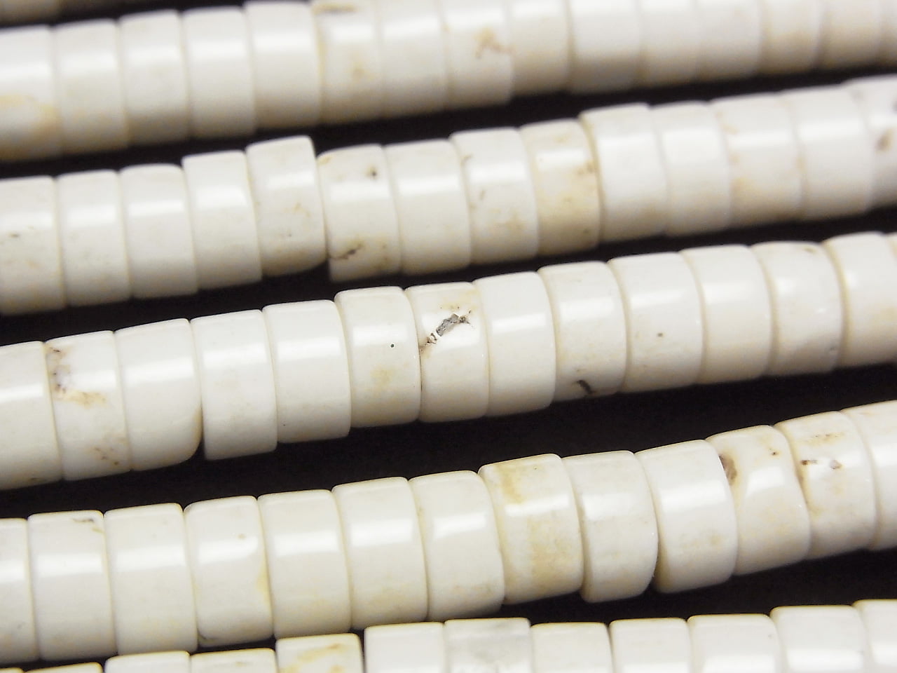 Magnesite Rondelle (Heishi )6x6x3mm 1strand beads (aprx.15inch/36cm)