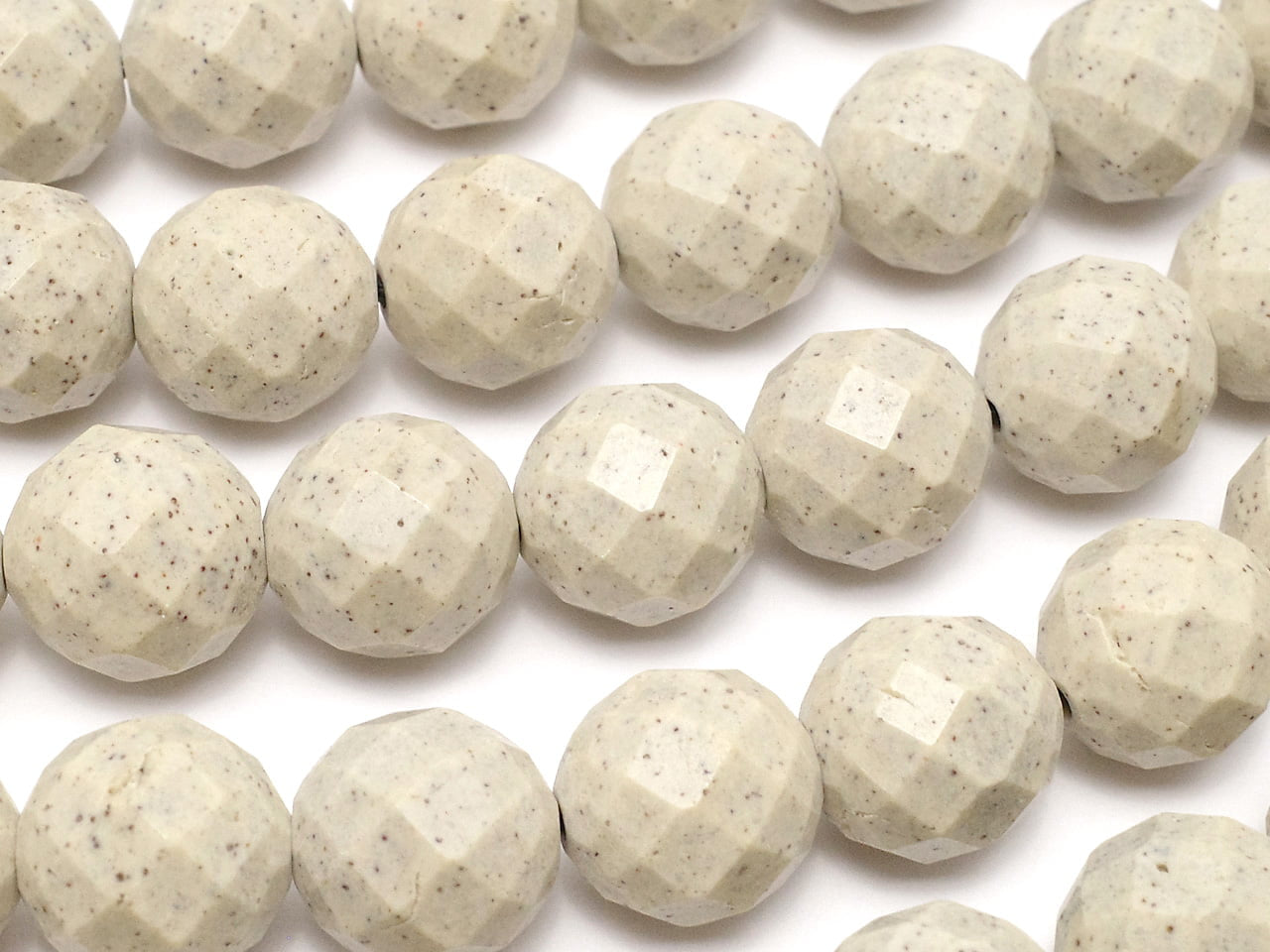 台灣北投石刻面圓珠 10mm 1/4-1串 (約15英吋/37公分)