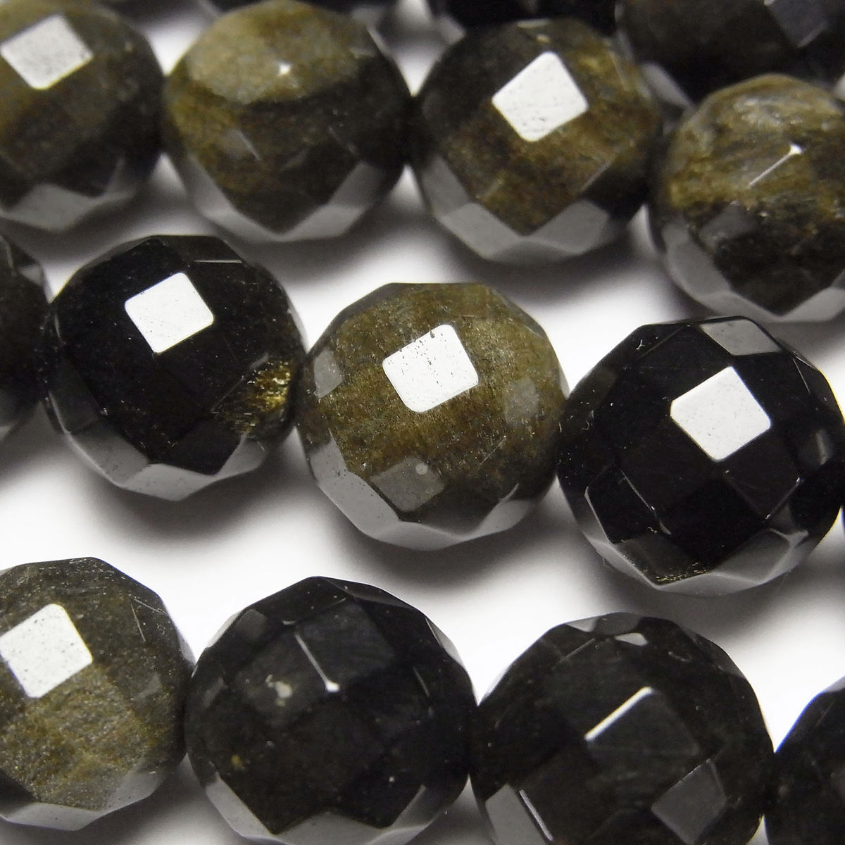 金曜石 64 切面圓珠 12mm 半串或一串珠子 (約 15 英吋 / 38 公分)