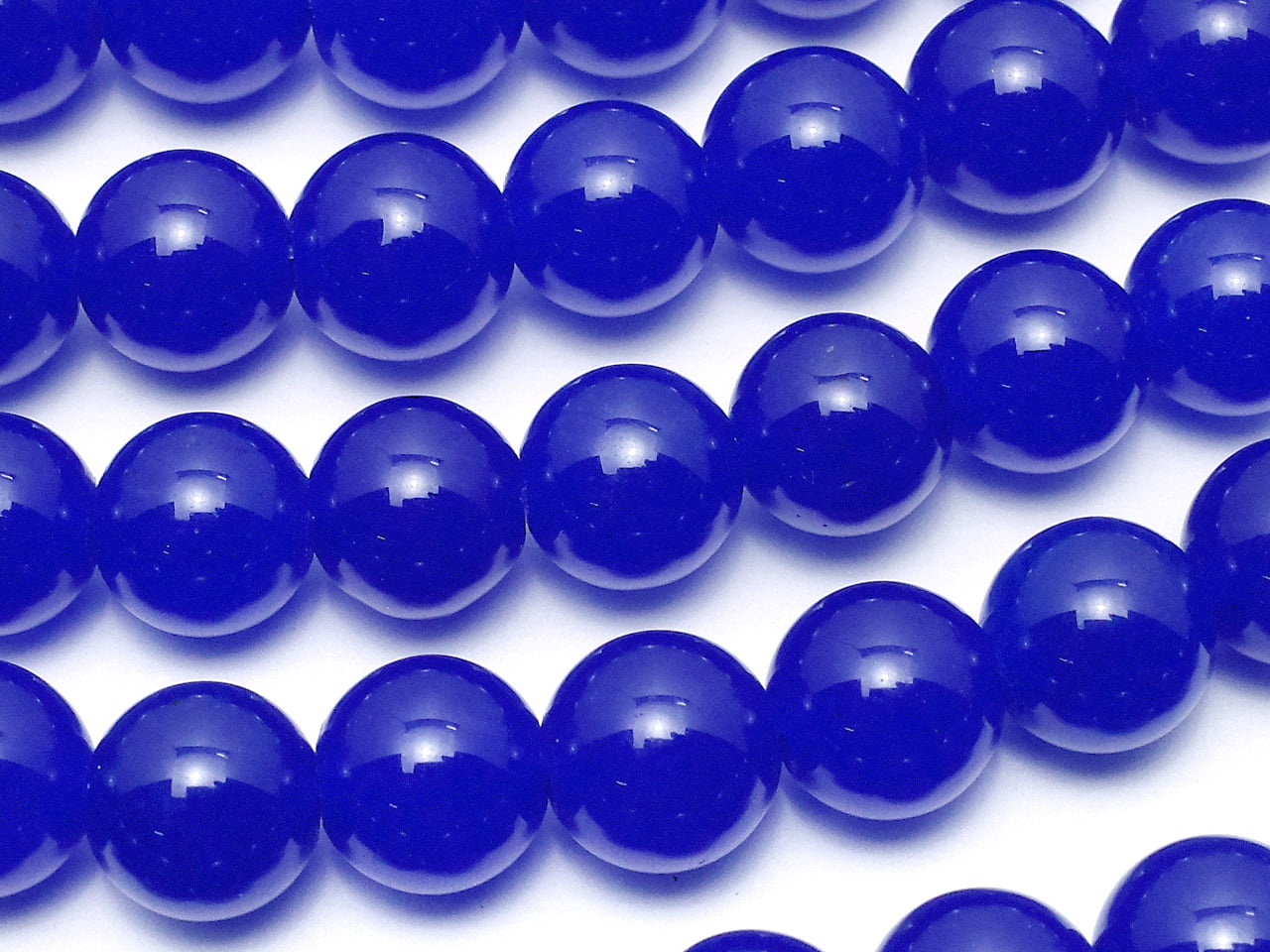 Perles rondes de jade bleu 8 mm n° 2 (env. 38 cm/15 po)