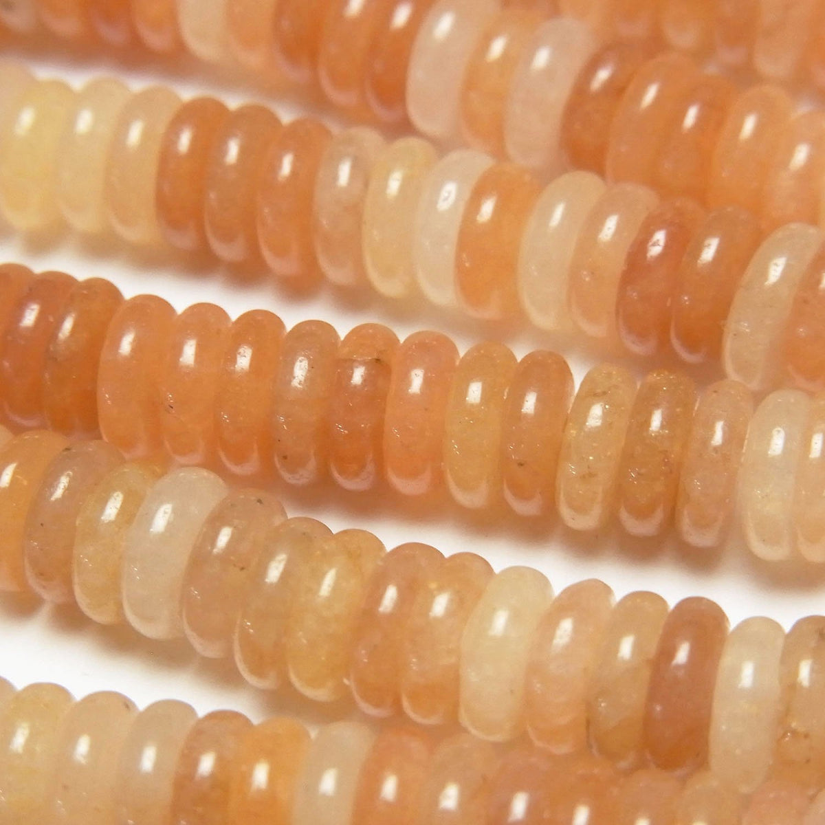 Aventurine Orange Rondelle 6x6x2mm 1 fil perles (env. 15 pouces/37cm)