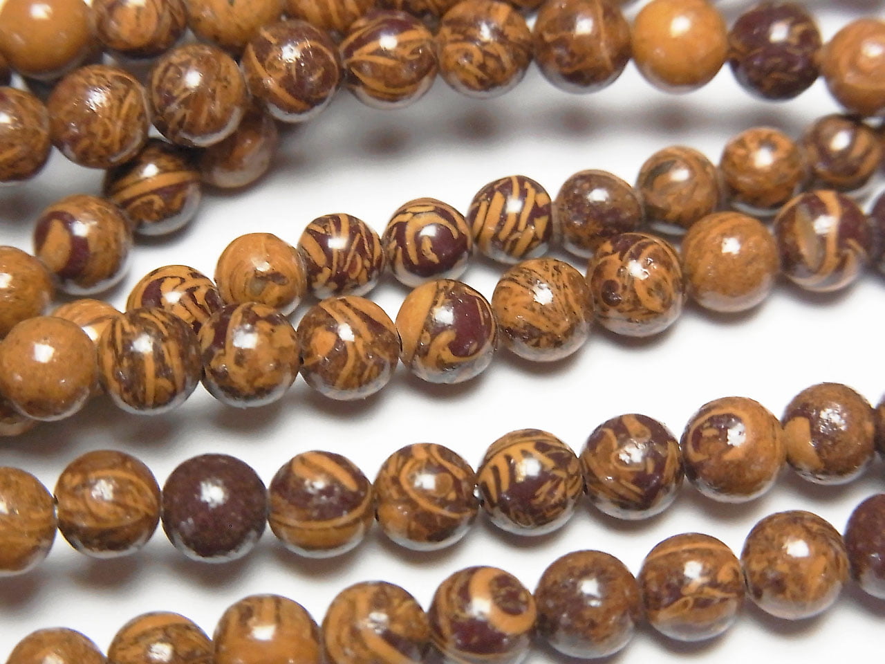 Elephant Skin Jasper Round 4mm 1strand beads (aprx.15inch/38cm)