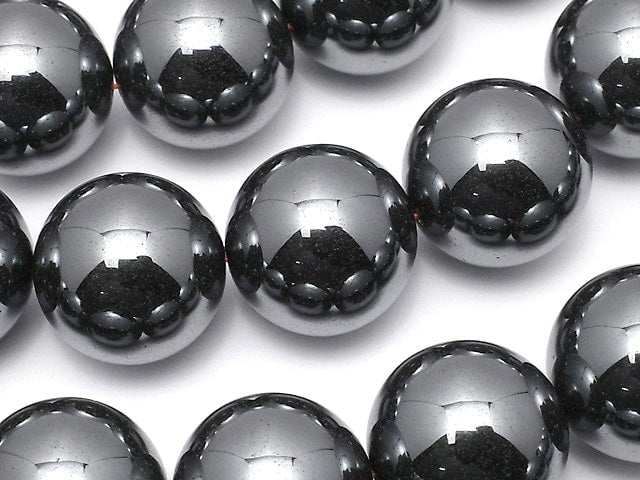 Hematite Round 14mm half or 1strand beads (aprx.15inch/38cm)