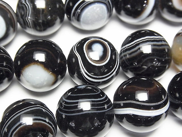 Tibetan Agate (Eye Agate) Round 16mm half or 1strand beads (aprx.15inch/36cm)