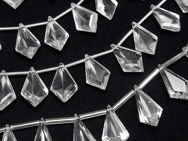Hochwertiger Kristall AAA deformierter Diamant facettiert 17x10mm 1 Strang Perlen (10 Stück)