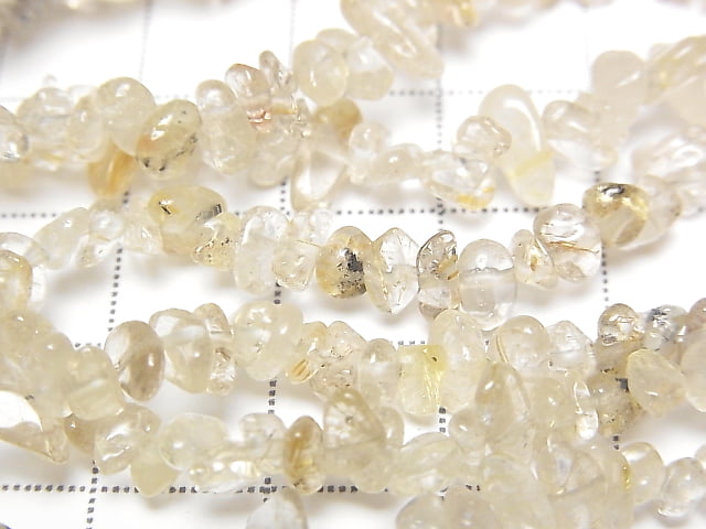 Rutilated Quartz AA Chips (Small Nugget ) 1strand beads (aprx.31inch/79cm)